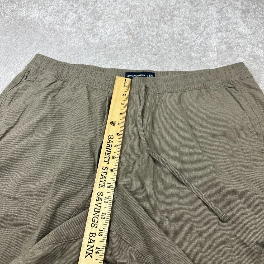 Men's Abercrombie & Fitch Pull-On Shorts‎ XXL Brown Textured Elastic Waist NWT